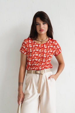 Блуза с коротким рукавом - Martichelli фото 10