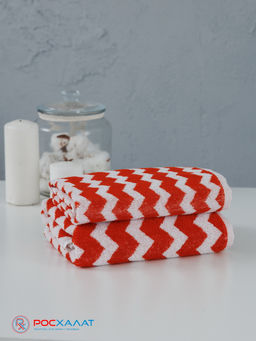 Полотенце махровое пестротканое жаккардовое зигзаг 7203(2) 45х90