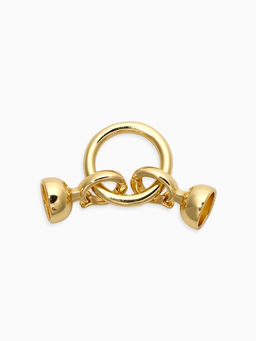 Замок-карабин с кольцом, 40?16?8 мм, медь, цвет золото