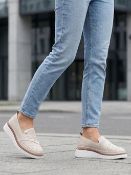 06-C308-2A BEIGE Туфли летние женские (натуральная кожа)