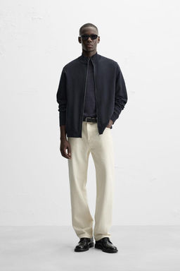 MOCK NECK CARDIGAN WITH ZIP