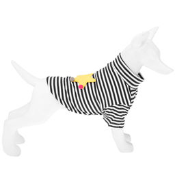 Пэт тойс (Pet toys) Одежда для собаки Тельняшка с принтом, р-р L, длина спинки 30см/обхват груди 44см/обхват шеи 30см, цвет-черно-белый, 100% полиэстер (Китай) - Домашняя мода фото 2