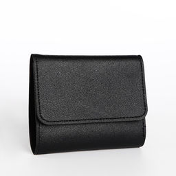 Кошелёк на кнопке, цвет чёрный