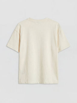 Bisiklet Yaka Bask?l? Erkek ?ocuk Ti??rt