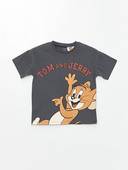 Bisiklet Yaka Tom ve Jerry Bask?l? Erkek Bebek Ti??rt ve ?ort 2li Tak?m - Waikiki фото 2