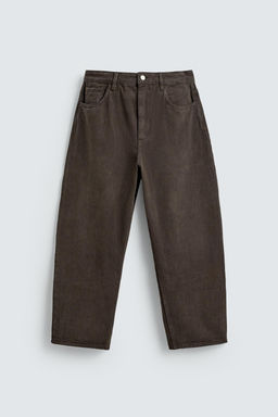 TAPERED WIDE-LEG JEANS - Zara фото 7