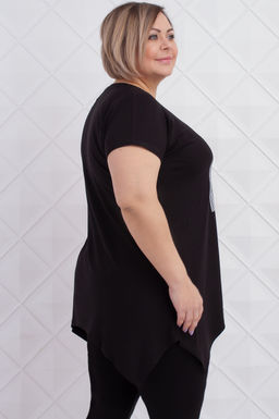 Арт. 3671 Футболка женская 46-56 (6 шт) Цвет:черный - Калинка фото 15