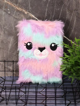 Блокнот плюшевый "Rainbow lama", 21,5х15 см, плотность 80 гр.