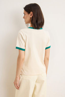 Tas Slogan Regular Bisiklet Yaka Standart Kol K?sa %100 Pamuk Orme T-Shirt TWOSS26TS00213 - Trendyolmilla фото 4