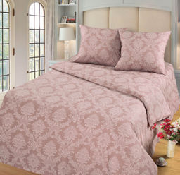 Комплект постельного белья из поплина жаккард ТОПАЗ, цвет какао