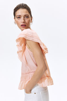 Blusa con detalles de encaje - H&m фото 4