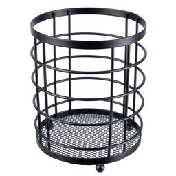 51773 GIPFEL Стакан для кухонных принадлежностей MORAN 12х15,5 см. Материал: углеродистая сталь. Цвет: черный