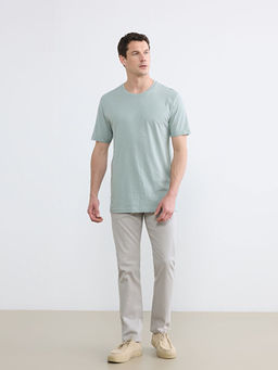 Slim Fit Bisiklet Yaka Erkek Ti??rt