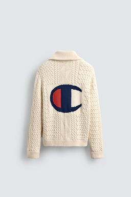 CHAMPION® X ZARA JACQUARD CABLE-KNIT CARDIGAN  фото 9