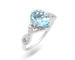 Кольцо из серебра топаз, Ю-Елена