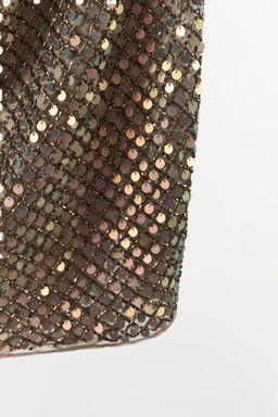 SEQUINNED AND BEADED HALTER DRESS - Zara фото 6