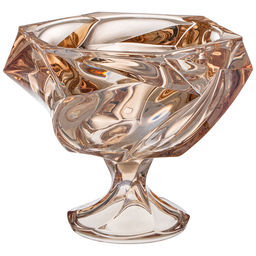 БЛЮДО НА НОЖКЕ BOHEMA AMBER ДИАМЕТР=26 СМ ВЫСОТА=22 СМ