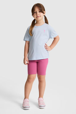 K_z _ocuk A__k Mavi Bisiklet Yaka Basic Ti__rt - U.s. polo assn фото 4