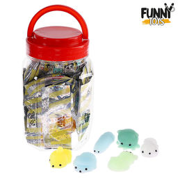 Цена за 20 шт. Антистресс сквиш мялка «Сюрприз», в банке, МИКС