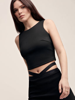 CONTE Фактурный укороченный топ LD 1624 black