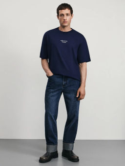 Футболка с принтом на груди / Zarina  фото 2