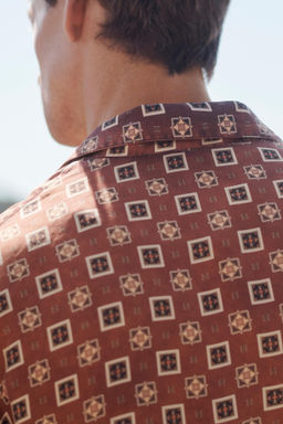 100% SILK PRINTED SHIRT LIMITED EDITION - Zara фото 5