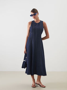 Bisiklet Yaka Jean Elbise