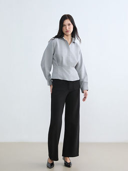 Standart Fit Geni? Pa?a Kad?n Pantolon