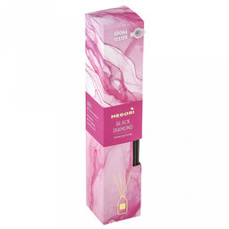 Ароматический диффузор 50мл "Black Diamond" 4х4х21,5см, настольный, стекло, палочки из микрофибры, парфюм, с пробником аромата, в коробке, "Medori" (Россия)