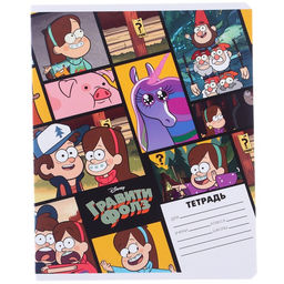 Цена за 20 шт. Тетрадь в линейку 24 листа, 5 видов МИКС, обложка мелованный картон, «Гравити Фолз»