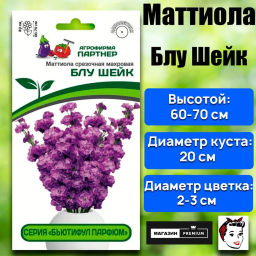 Маттиола срезочная махровая Бьютифул Парфюм Блу Шейк - Партнер фото 2