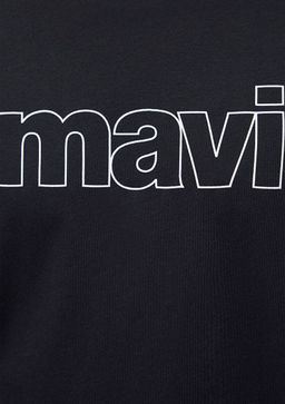 Mavi Logo Bask?l? Siyah Tisort  фото 6