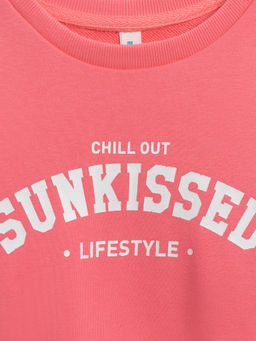 ACOOLA / Комплект для девочек ((1)джемпер и (2)шорты) Purim1 розовый  фото 4