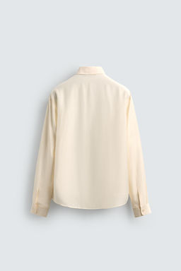 CAMISA FLUIDA BAMB? - SEDA / Blanco roto - Zara фото 8
