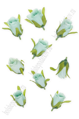Головки цветов "Роза" 3*5 см (10 шт) SF-7874, голубой