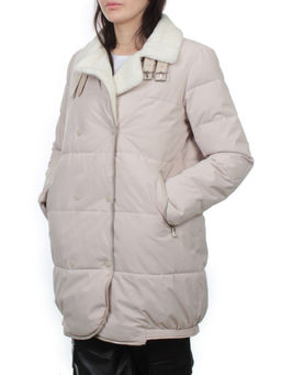 S24-236 BEIGE Куртка демисезонная женская (100 гр. холлофайбер) - Fashion фото 5