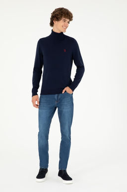 Мужской темно-синий базовый свитер - U.s. polo assn фото 4