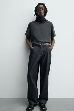 BAGGY FIT CARPENTER JEANS WITH TOPSTITCHING - Zara фото 10