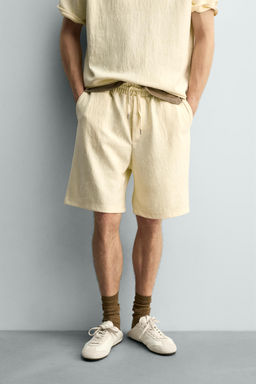 BERMUDA JOGGER ESTRUCTURA / Mantequilla - Zara фото 3
