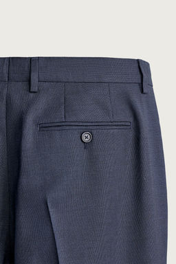 PANTAL?N REGULAR FIT TRAJE CUADROS / Marino oscuro - Zara фото 8