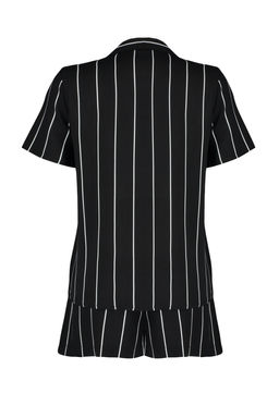 Trendyolmilla Siyah Cizgili Viskon Sortlu Dokuma Pijama Tak?m? THMSS24PT00012 фото 7