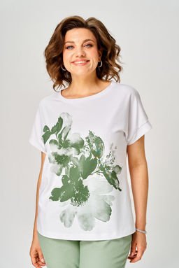 Футболка Rumoda 2259 зеленый, белый