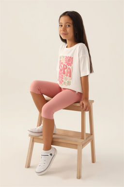 Кремовый пижамный комплект для девочки - U.s. polo assn фото 2