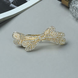 Заколка - автомат для волос «Ливия», тройной бант, 8.5 см