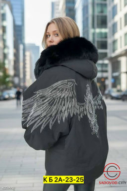 Куртка женская с меховым капюшоном - Bruno фото 2