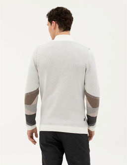 Ekru Slim Fit Fermuarl_ Triko H_rka - Pierre cardin фото 5