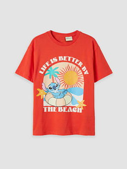 Stitch Bask?l? K?z ?ocuk Ti??rt