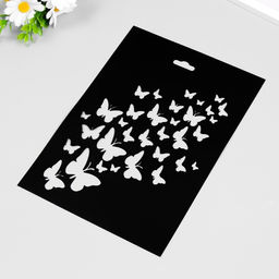 Пластиковый трафарет для творчества «Бабочки», шаблон, 20×29 см