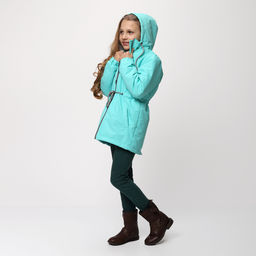 RODOS Куртка для девочки мембрана демисезон М-198 Ментол