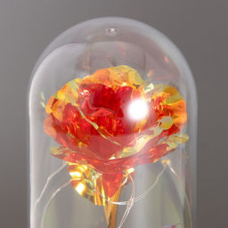 Фигурка световая в колбе RISALUX Цветок, LED-ночник, 3?AG10, красный, 8.5?8.5?15.5 см